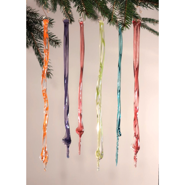 Happy Colors Glass Icicle Set