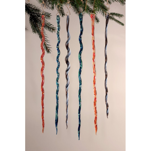 Hot Mix 14" Glass Icicle Set