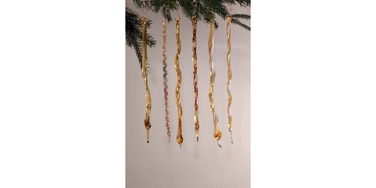 Amber Waves Glass Icicles