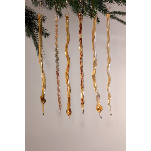 Amber Waves Glass Icicle Set