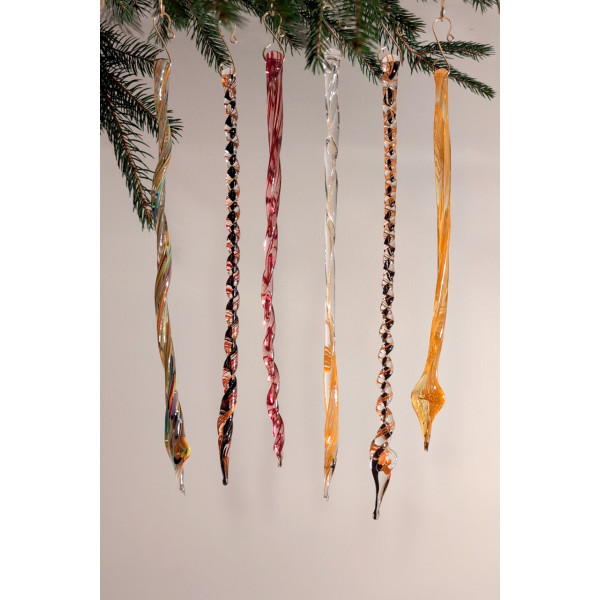 Pumpkin Spice Glass Icicle Set