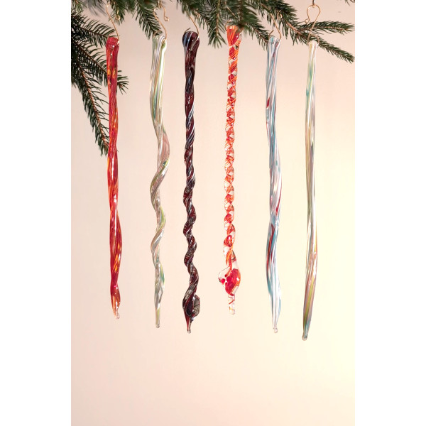 Crazy Color Mix Glass Icicle Set