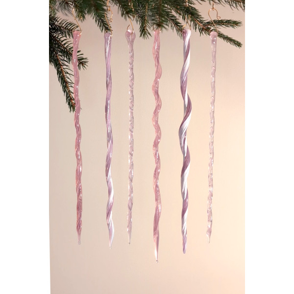 Lavender Love Glass Icicles Set