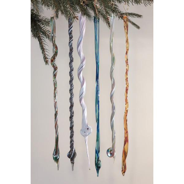 Giant Teardrops Glass Icicle Set